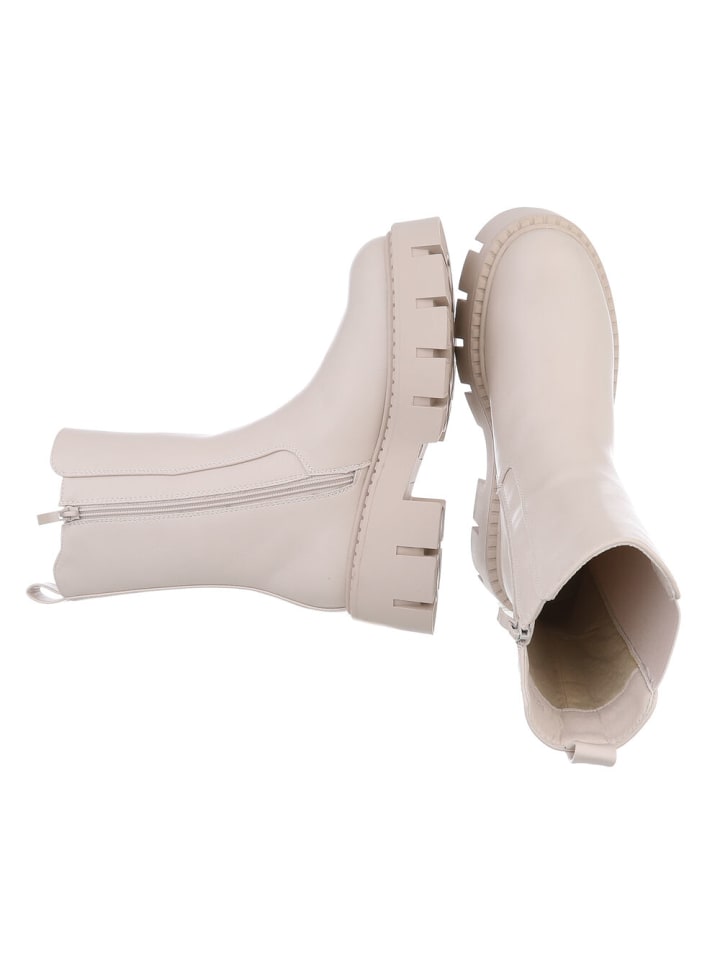 Ital-Design Stiefelette in Beige günstig kaufen