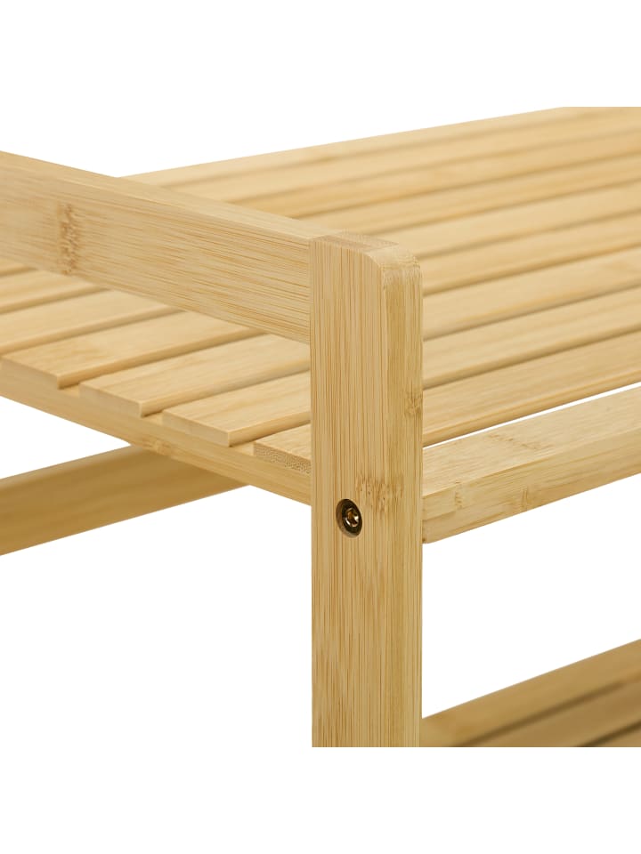 relaxdays Wäschekorbregal in Natur/ Schwarz - (B)80 x (H)105 x (T)40 cm günstig kaufen onesize