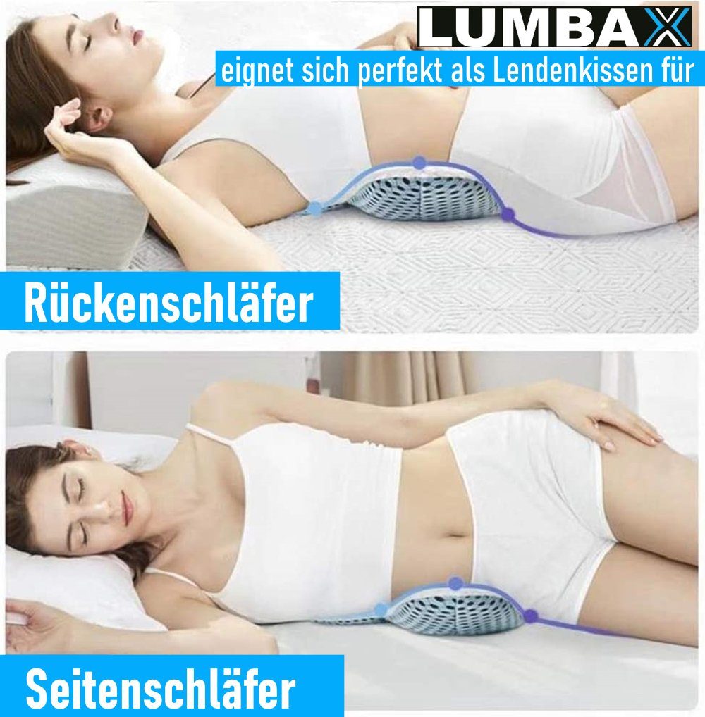 MAVURA Lendenkissen LUMBAX Lumbalkissen Rückenkissen Schmetterlingskissen, für Rückenschläfer & Seitenschläfer