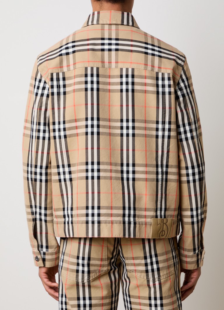 Burberry overshirt with check pattern and chest pockets