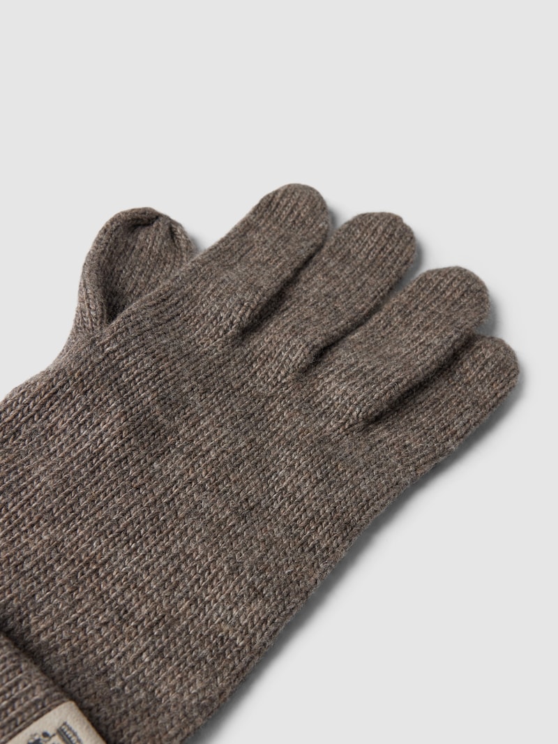 Handschuhe mit Label-Detail in taupe