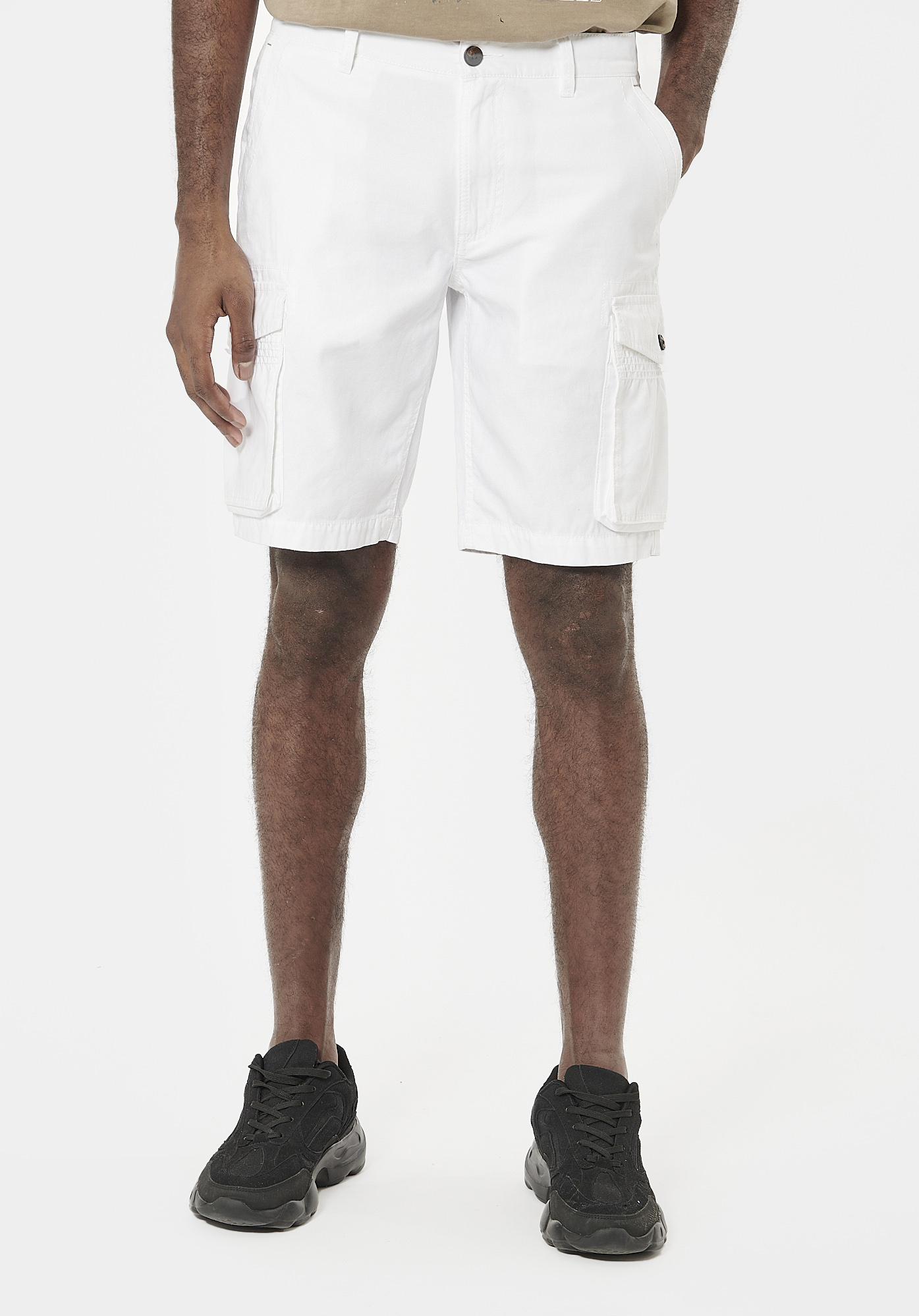 MARCO  Short blanc cargo homme en 100% coton