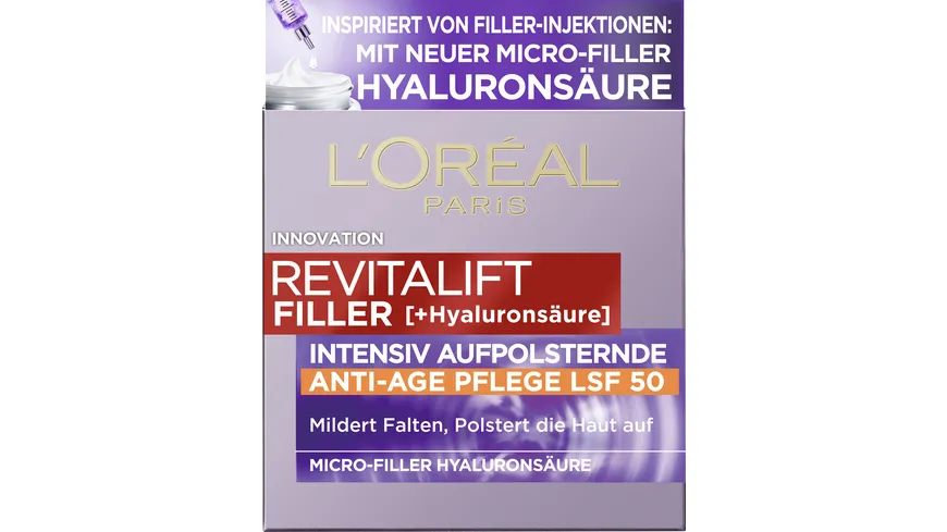 L'Oréal Paris Revitalift Filler Tag LSF50 50 ml