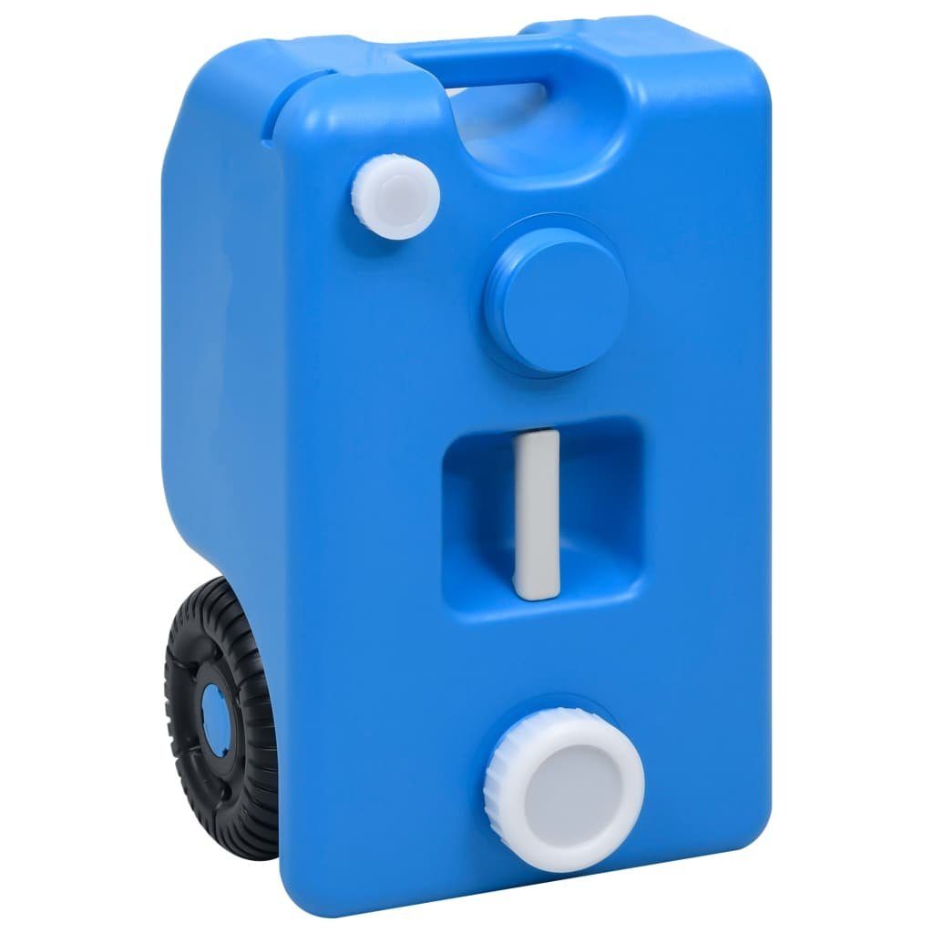 vidaXL Campingtoilette Abwasser Grauwasser Tank Camping Wassertank mit Rollen 25 L Blau Rollb
