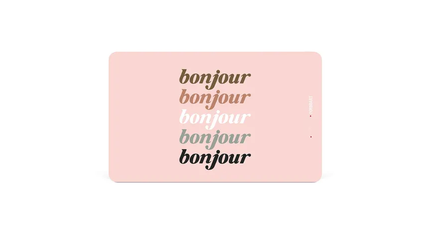 Design@Home Frühstücksbrettchen Tray Bonjour rosa/ schwarz/ weiß/ braun