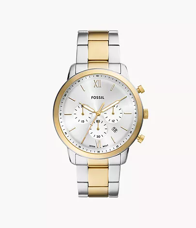 Fossil Uhr Neutra Chronograph Edelstahl Bicolor