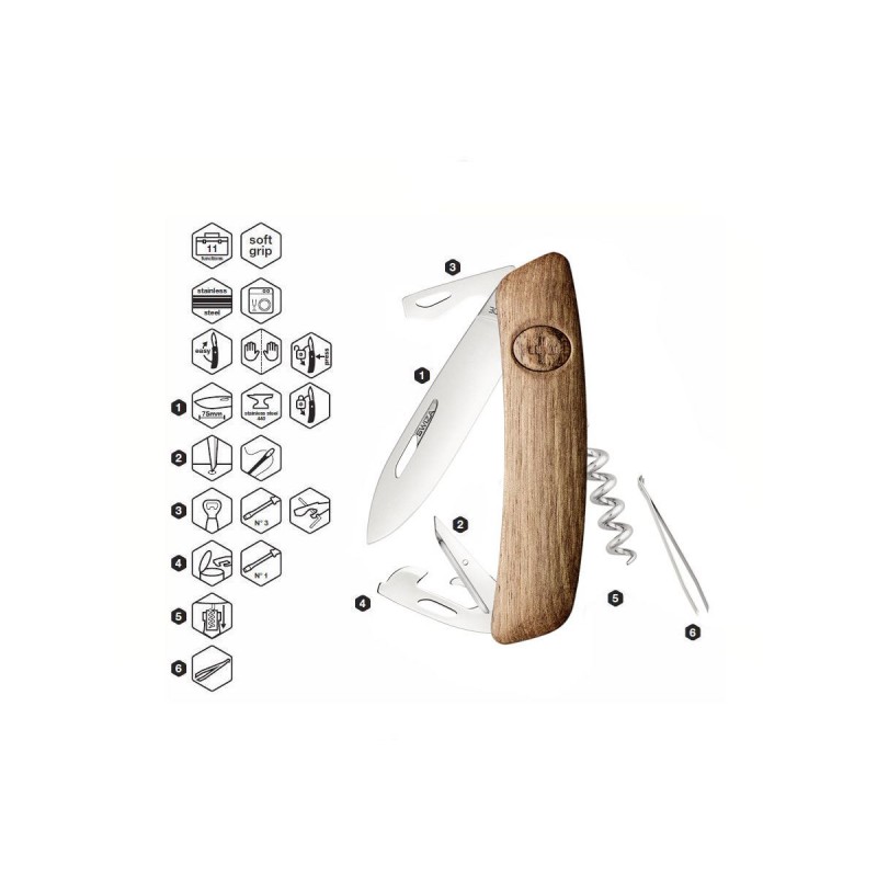 Schweizer Messer, Swiza D03 Holznuss