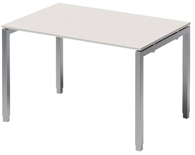 Bisley Schreibtisch Cito Grau, Weiß, Silber 1.200 x 800 x 650 - 850 mm