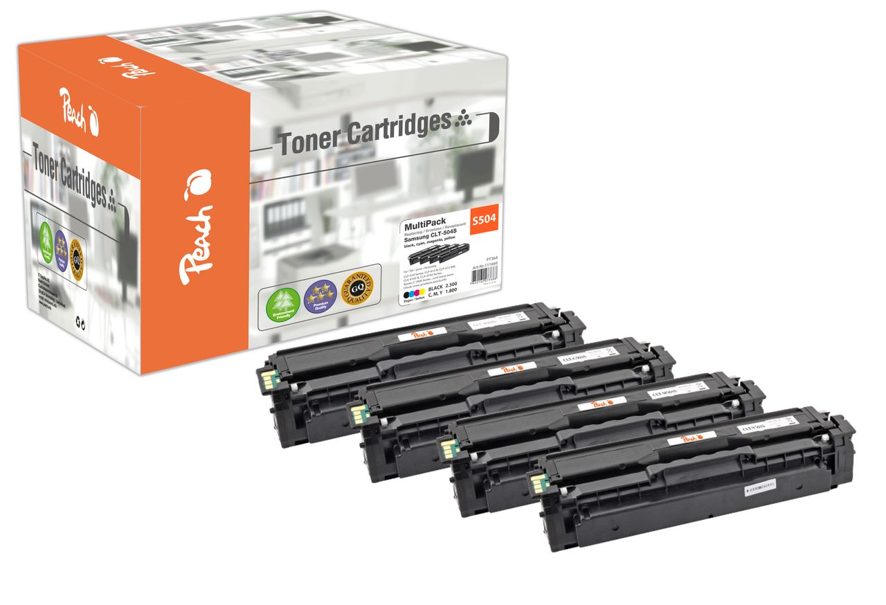 Peach Spar Pack Tonermodule ersetzt Samsung CLT-P504C