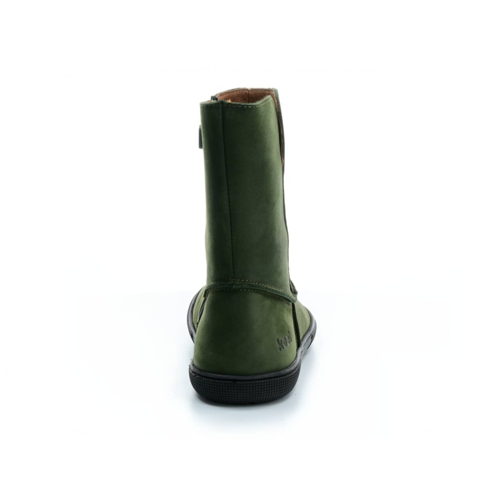 Koel4kids Fina Khaki 08L002.231-350 dunkelgrüne Barfuß-Halbstiefel