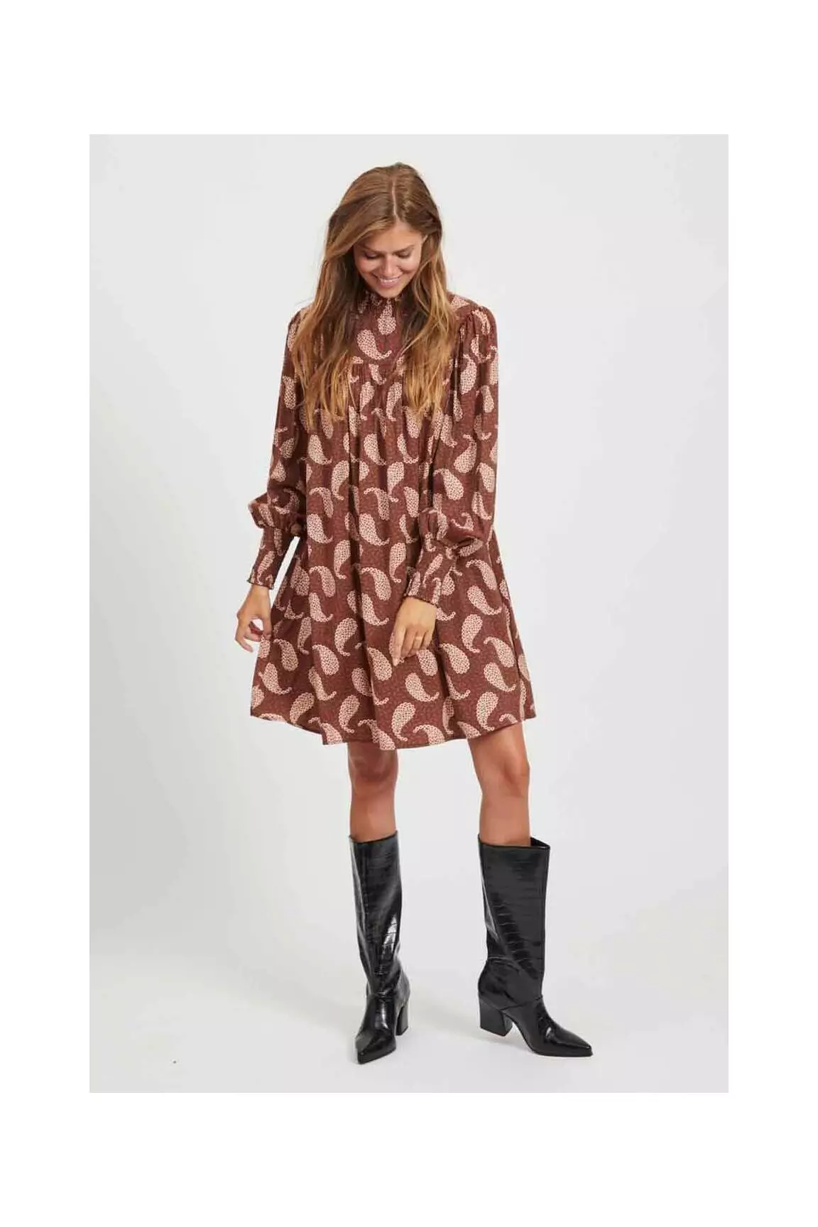 Vila Robes Mi Longues Femme couleur marron