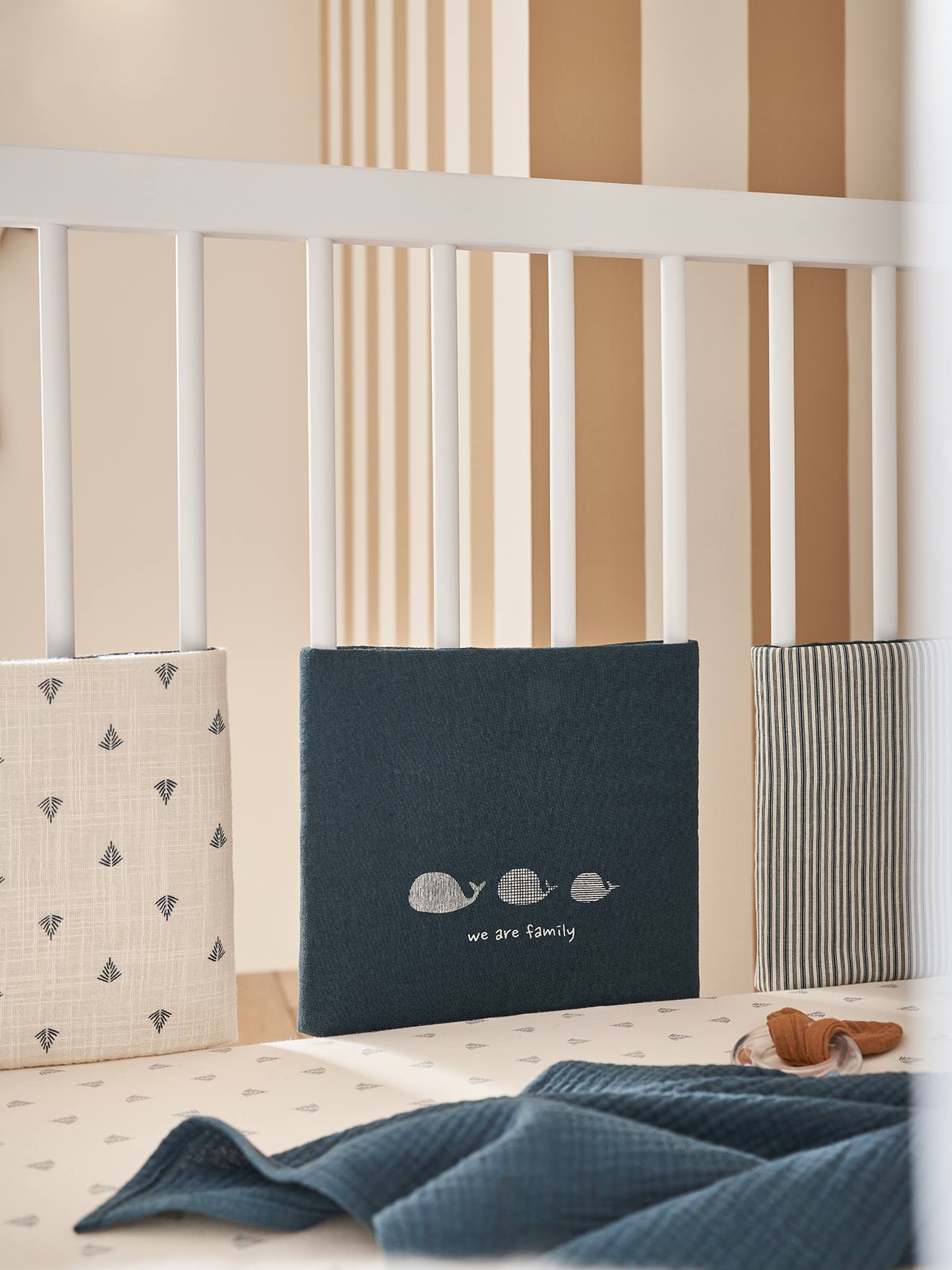 Vertbaudet Baby Bettumrandung/Laufgitter-Polster NAVY SEA Oeko-Tex - set blau