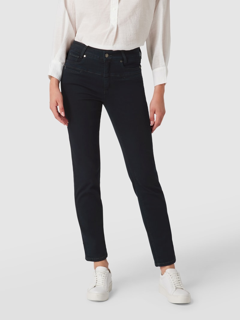 Straight Fit Jeans Modell 'Pearlie' in dunkelblau