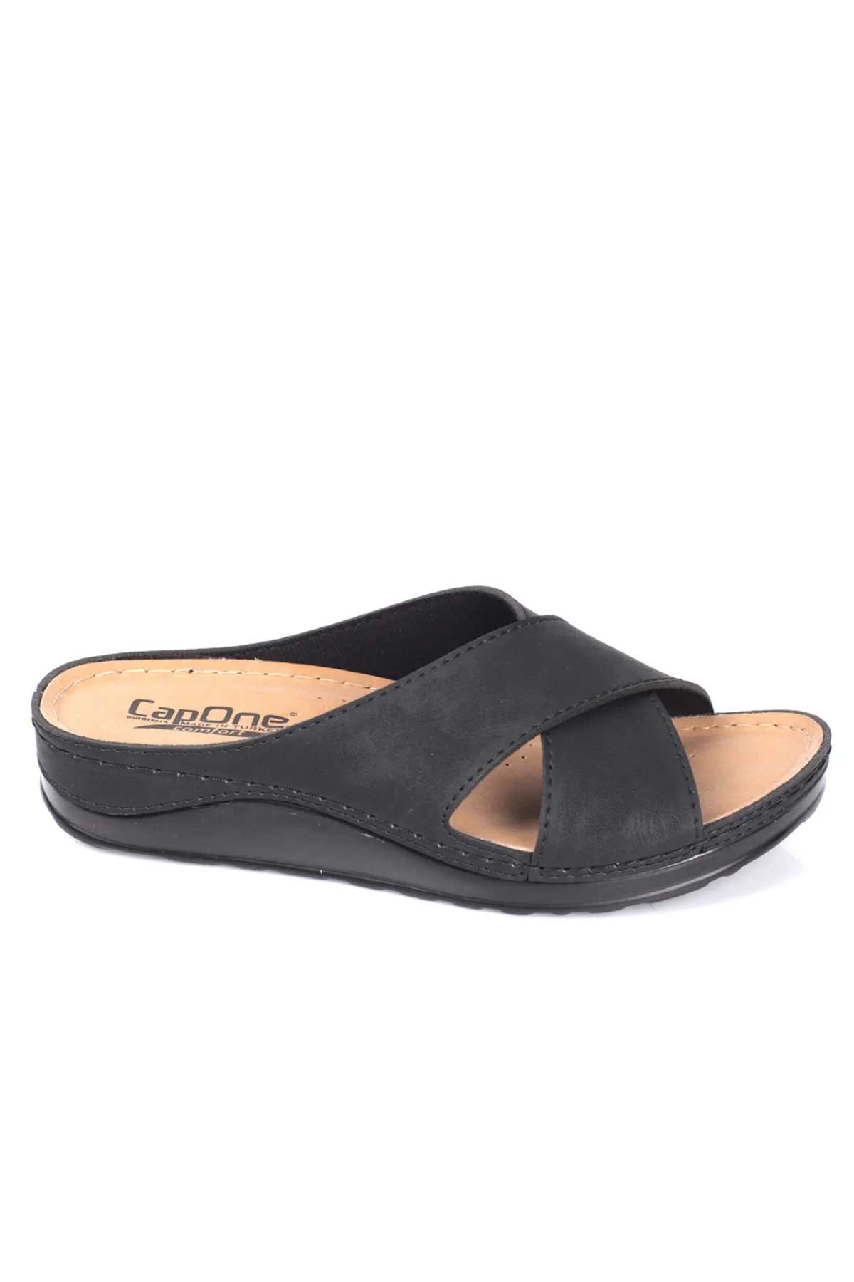 Capone Outfitters  107001 Anatomische Cross-Band-Komfort-Hausschuhe für Damen