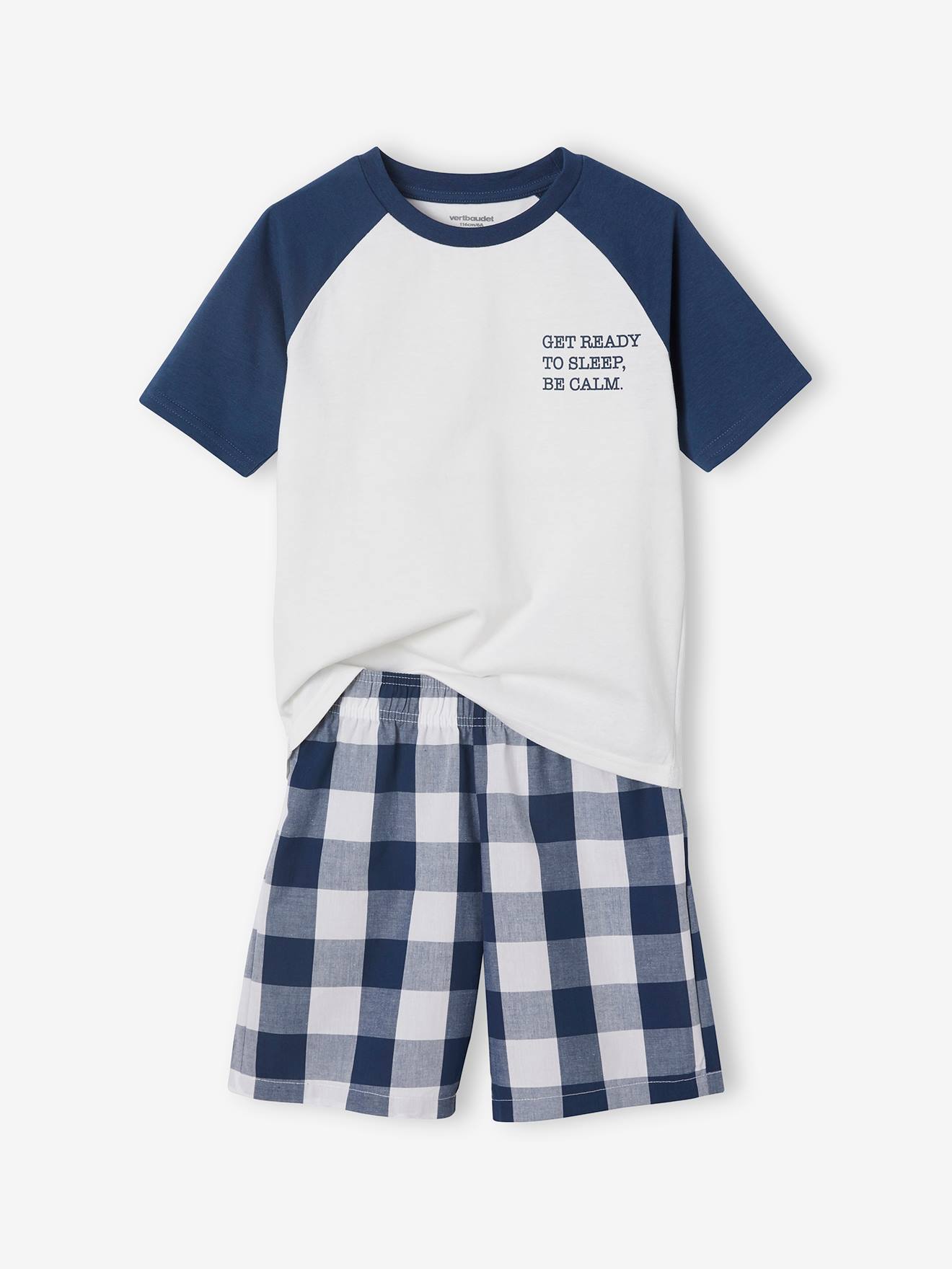 Pyjashort imprimé garçon bleu océan