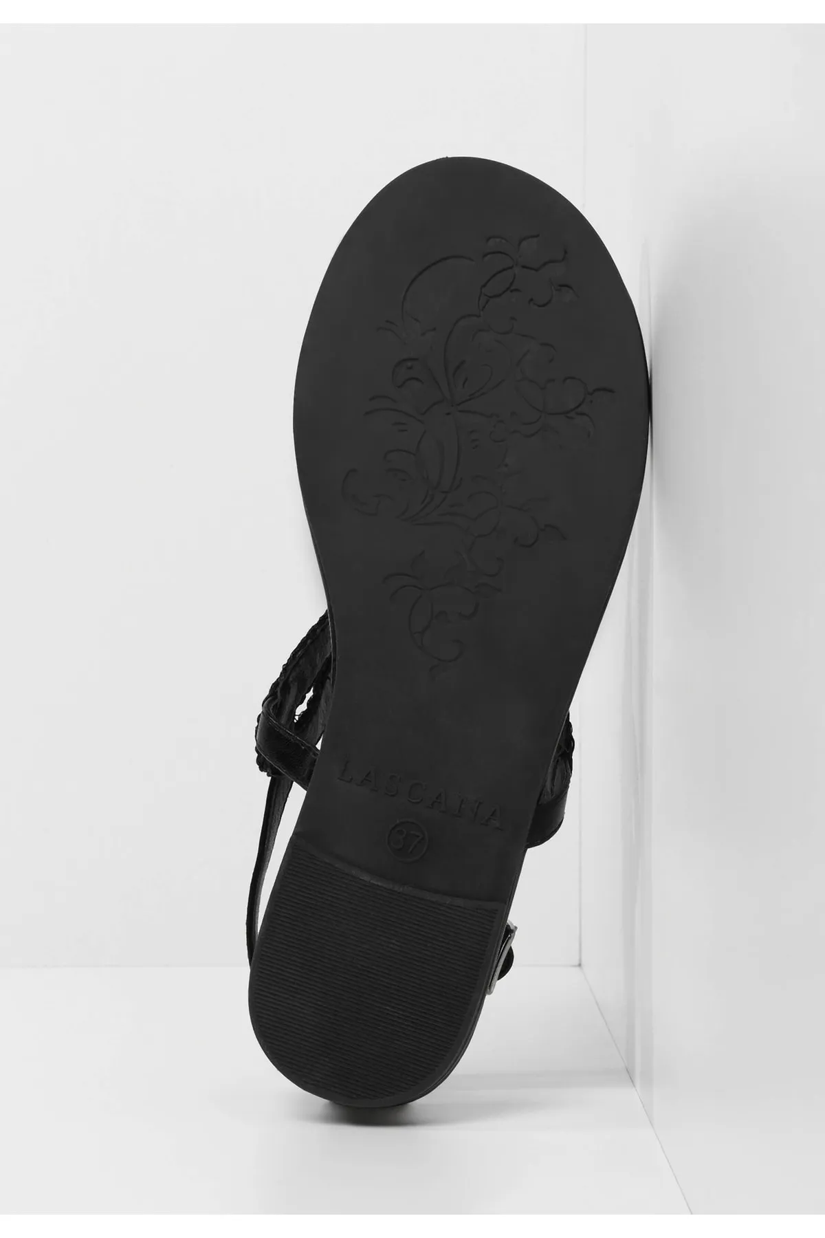 LASCANA  Sandalette - Schwarz - Flacher Absatz