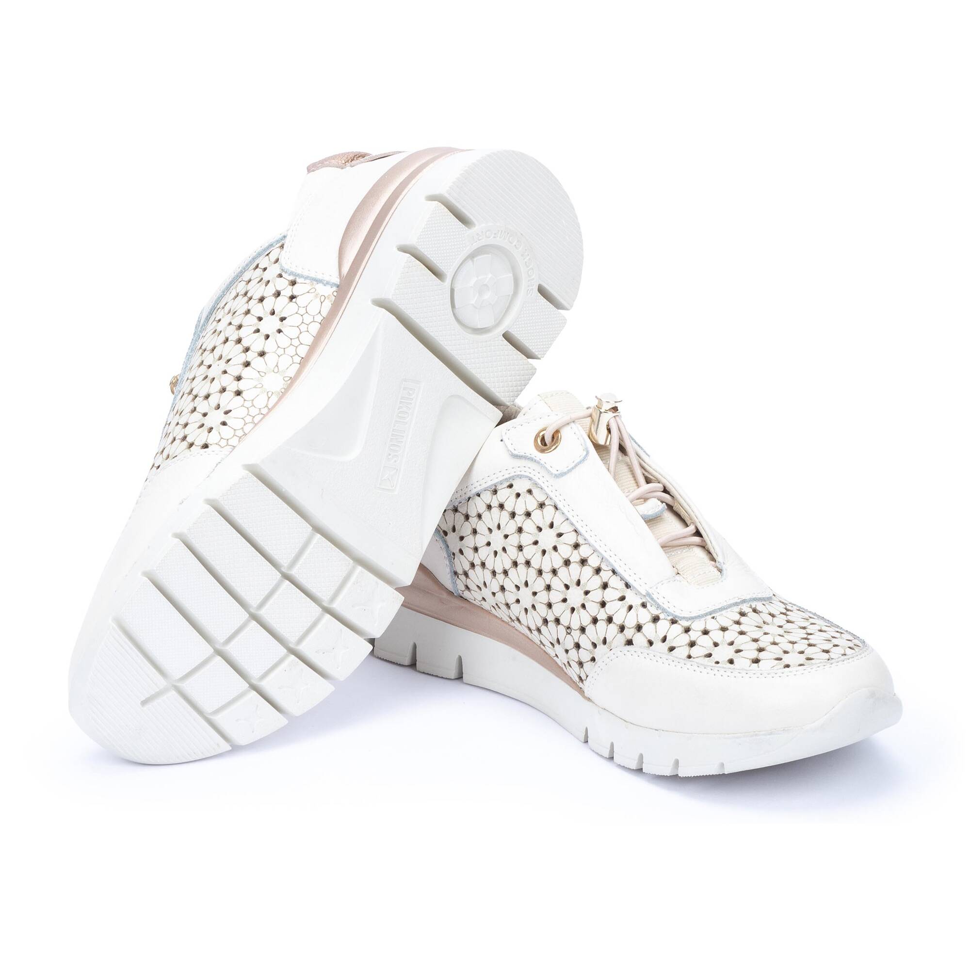 Damessneakers met leren details - NATA