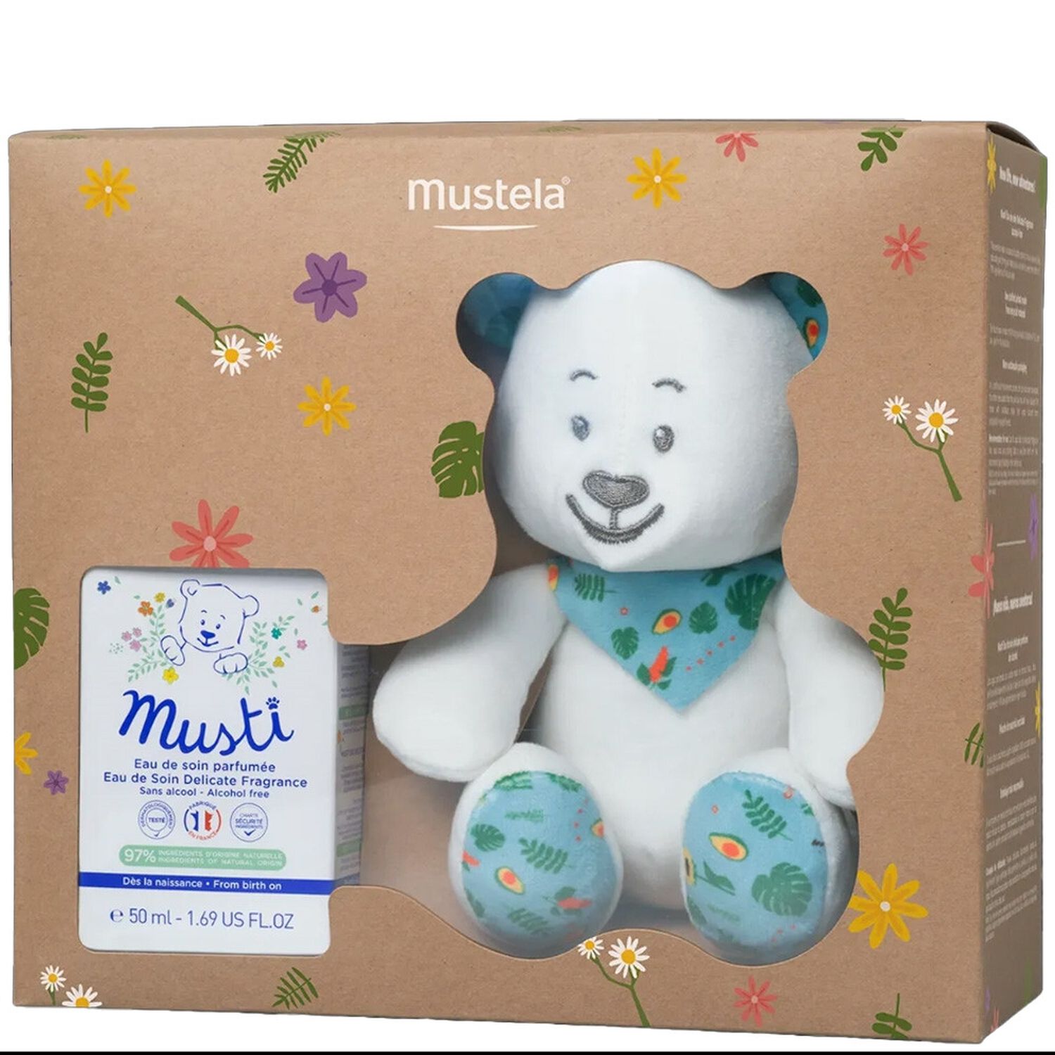 Mustela Bébé Musti Coffret Eau de Soin Parfumée 50 ml + Peluche