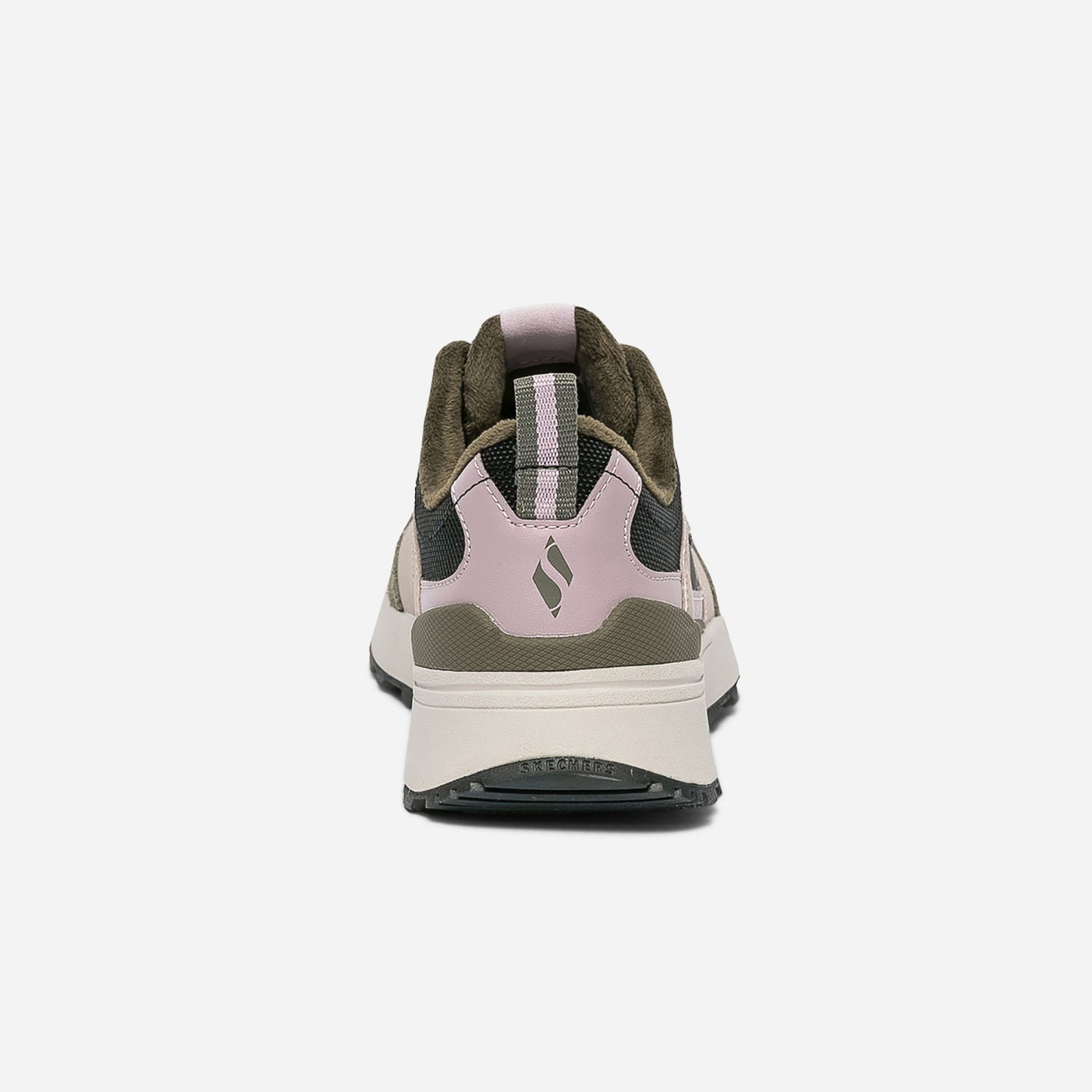 Tennis SKECHERS kaki, mauve et pastel bi matière