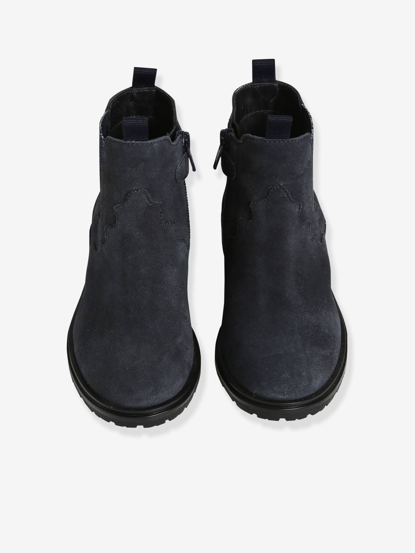 Vertbaudet Mädchen Boots mit Gummizug - marine