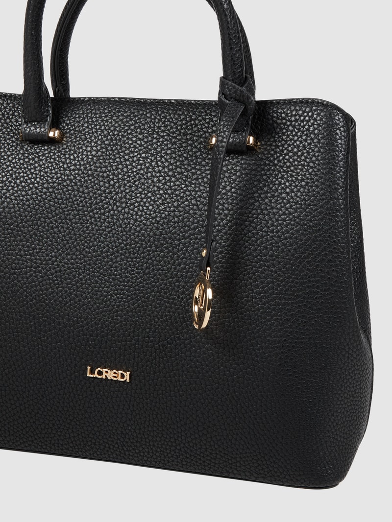 Handtasche in Leder-Optik in schwarz