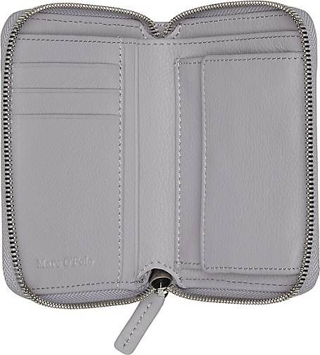 Marc O'Polo Zipper-Geldbörse aus hochwertigem Rindsleder