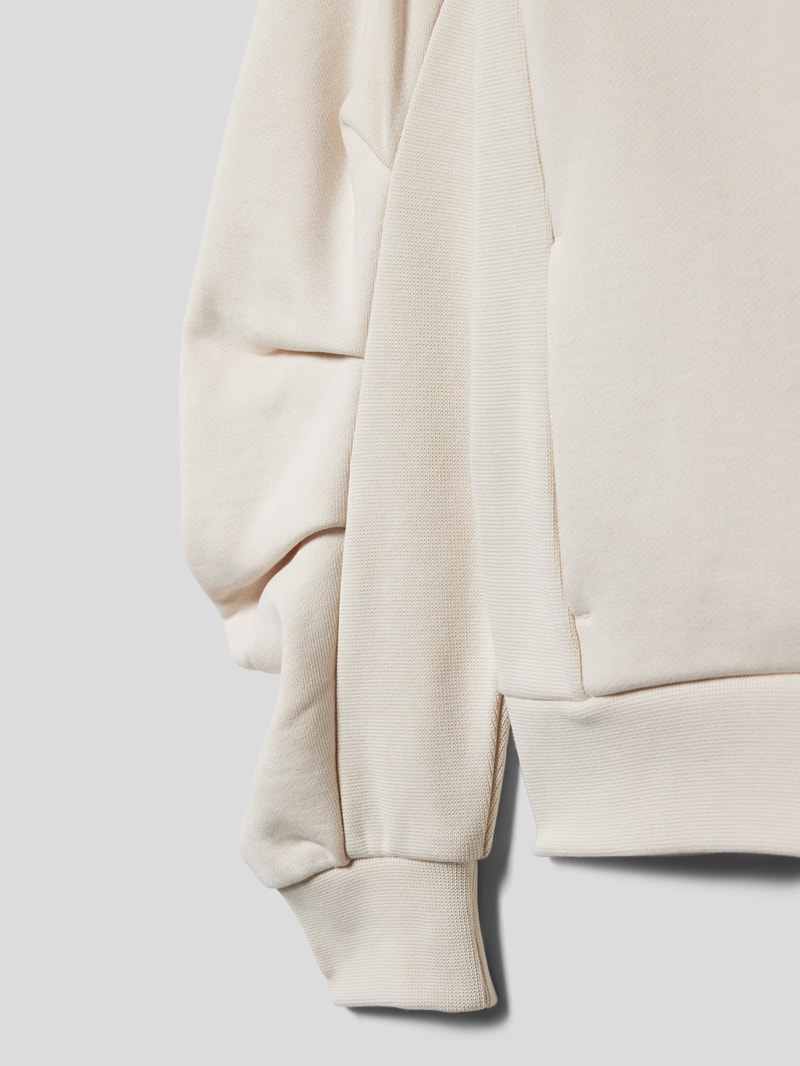 Hoodie mit Raffungen in ecru