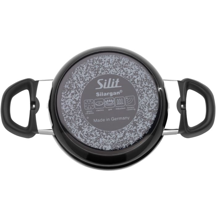 Silit Silargan® Modesto Bratentopf mit Deckel, 16 cm, Black