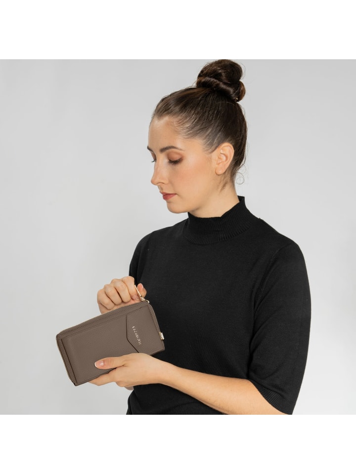 Lazarotti Bologna Leather Handytasche Leder 11 cm in taupe günstig kaufen onesize