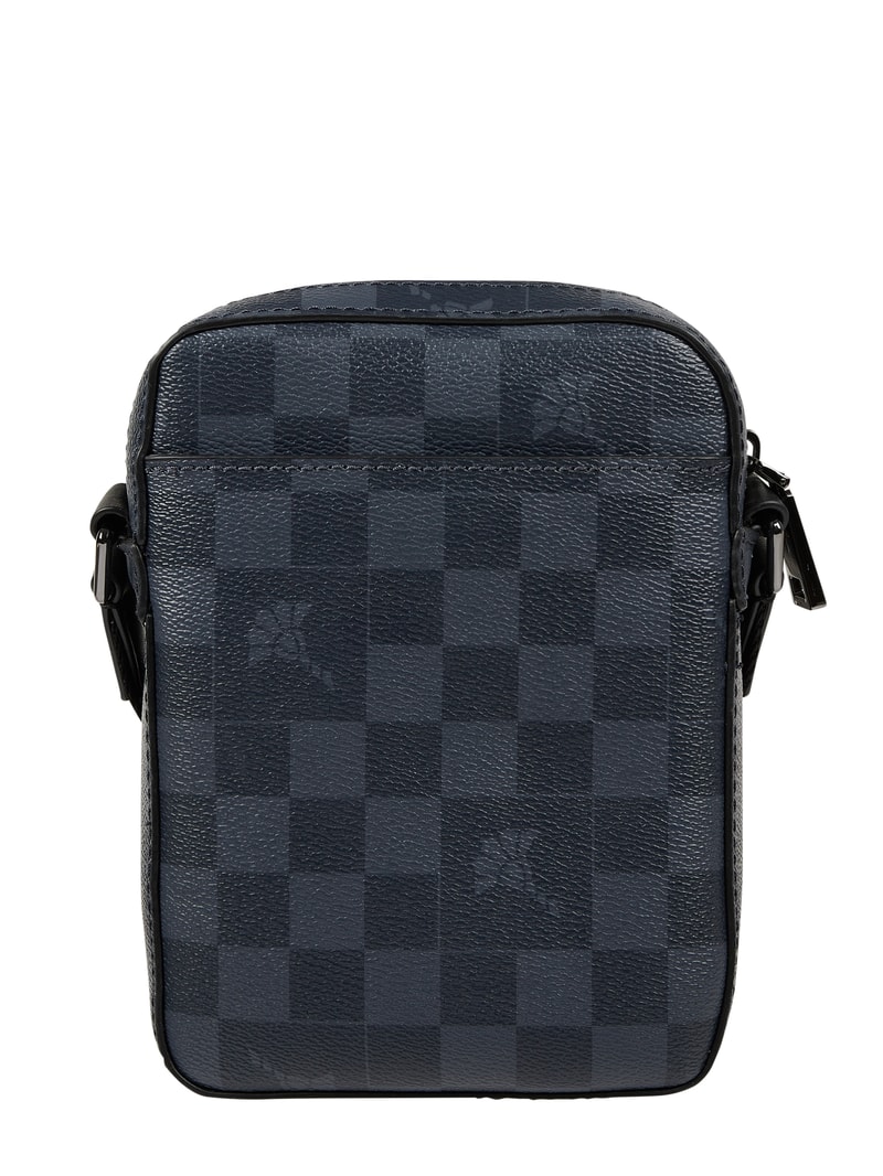Umhängetasche mit Logo-Muster Modell 'Piazza Rafael' in marineblau