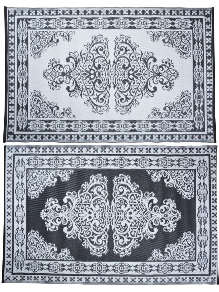Esschert Design Outdoorteppich in Schwarz-weiß günstig kaufen onesize