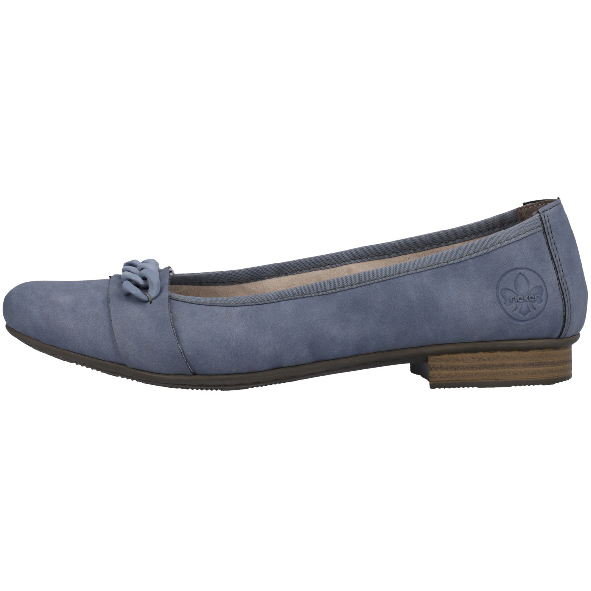 Rieker 51990 Ballerinas hellblau