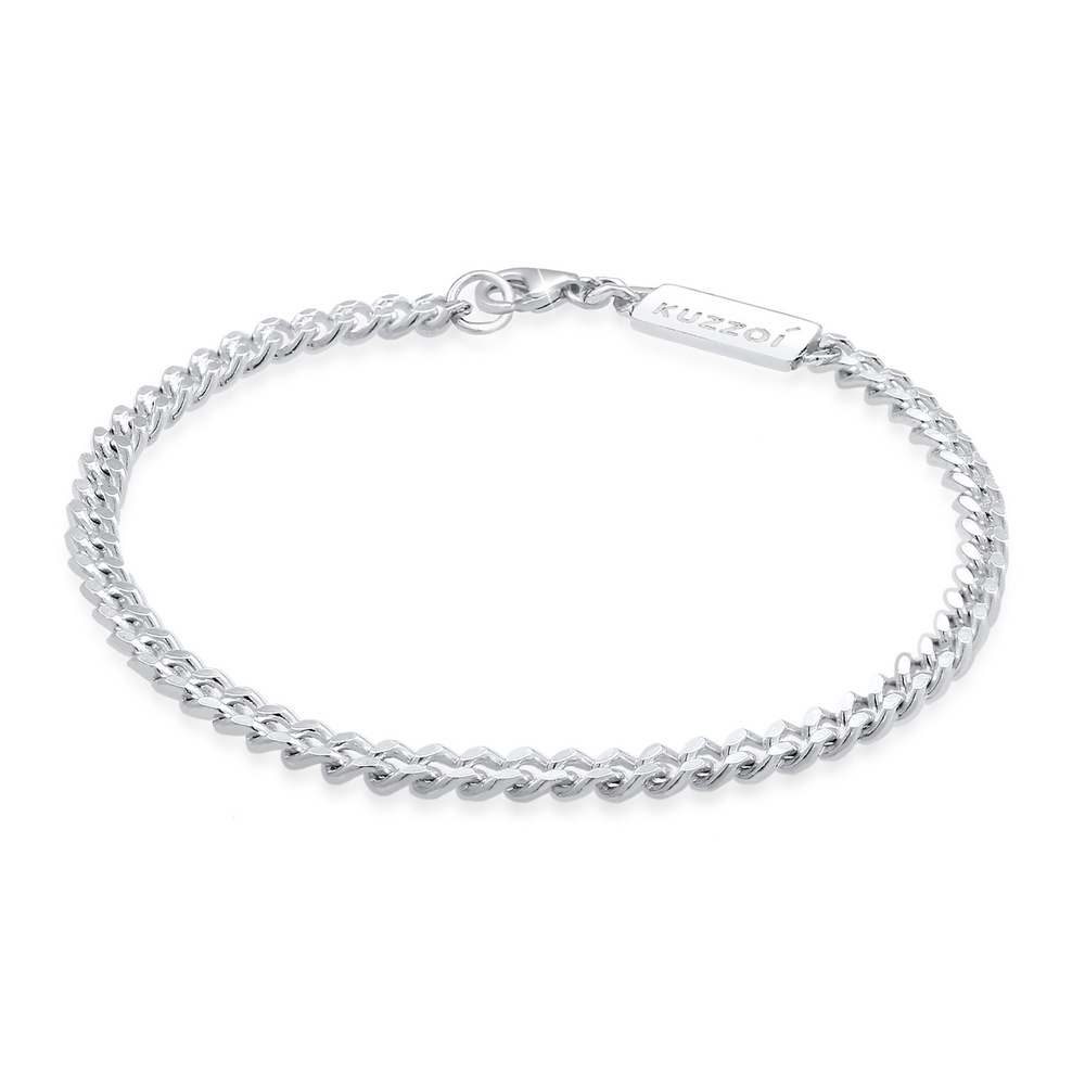 KUZZOI KUZZOI Bracelet Chaîne de Réservoirs Massif Trend Bracelet Homme - (925/1000) Arg Bracelet