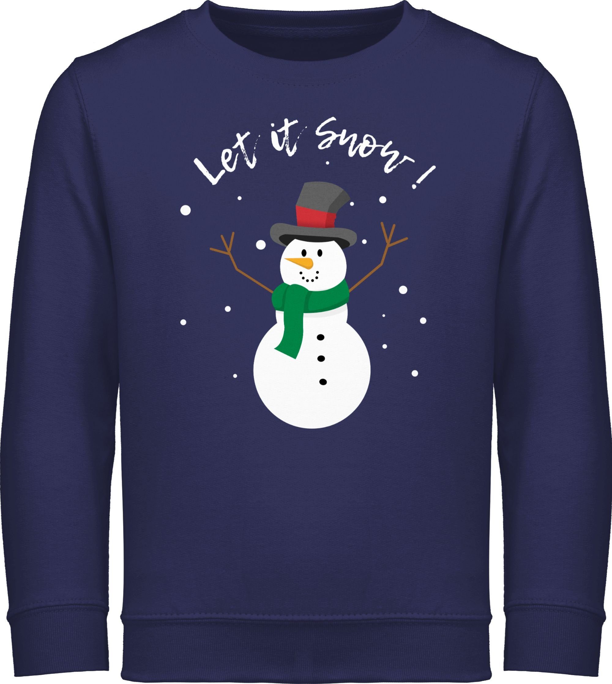 Shirtracer Sweatshirt Schneemann Let it snow Weihnachten Kleidung Kinder