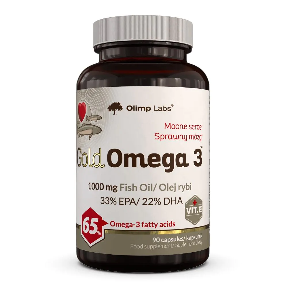 Olimp Gold Omega 3, omega-3 riebalų rūgštys iš žuvų taukų, 90 kapsulių