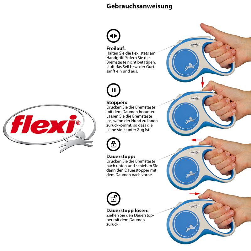 flexi New Comfort Gurt-Leine L schwarz zu TOP-Preisen | bitiba %
