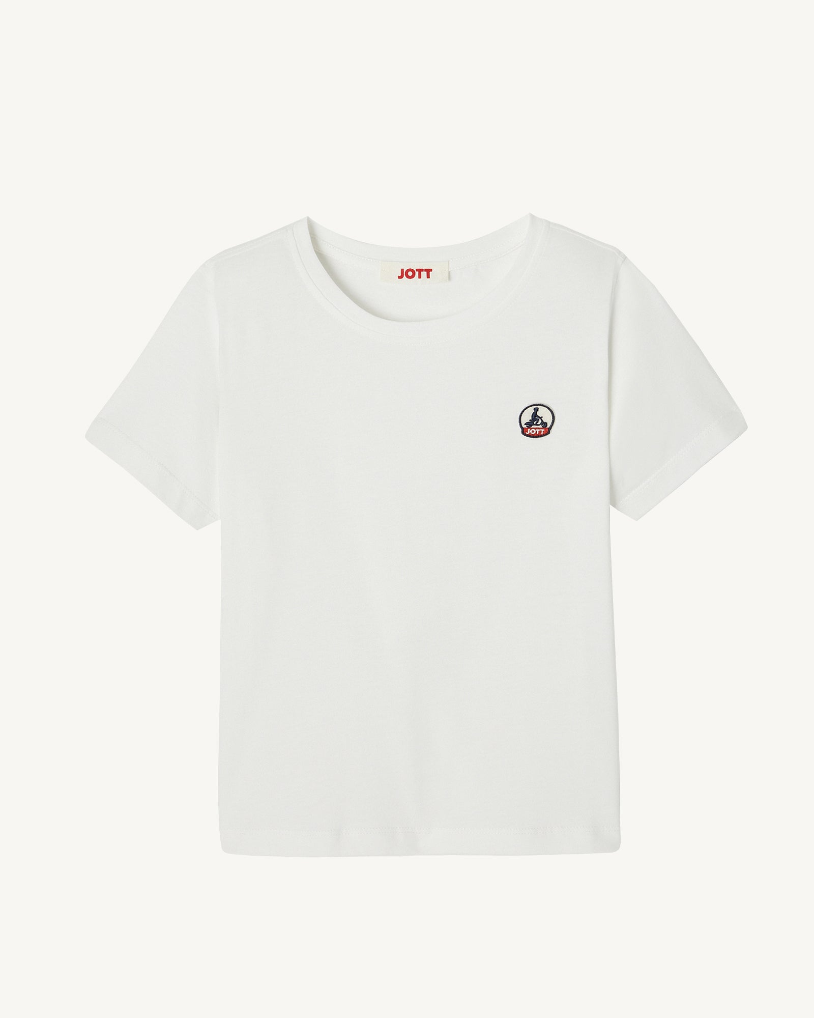 T-shirt enfant en coton biologique col rond Blanc Rio