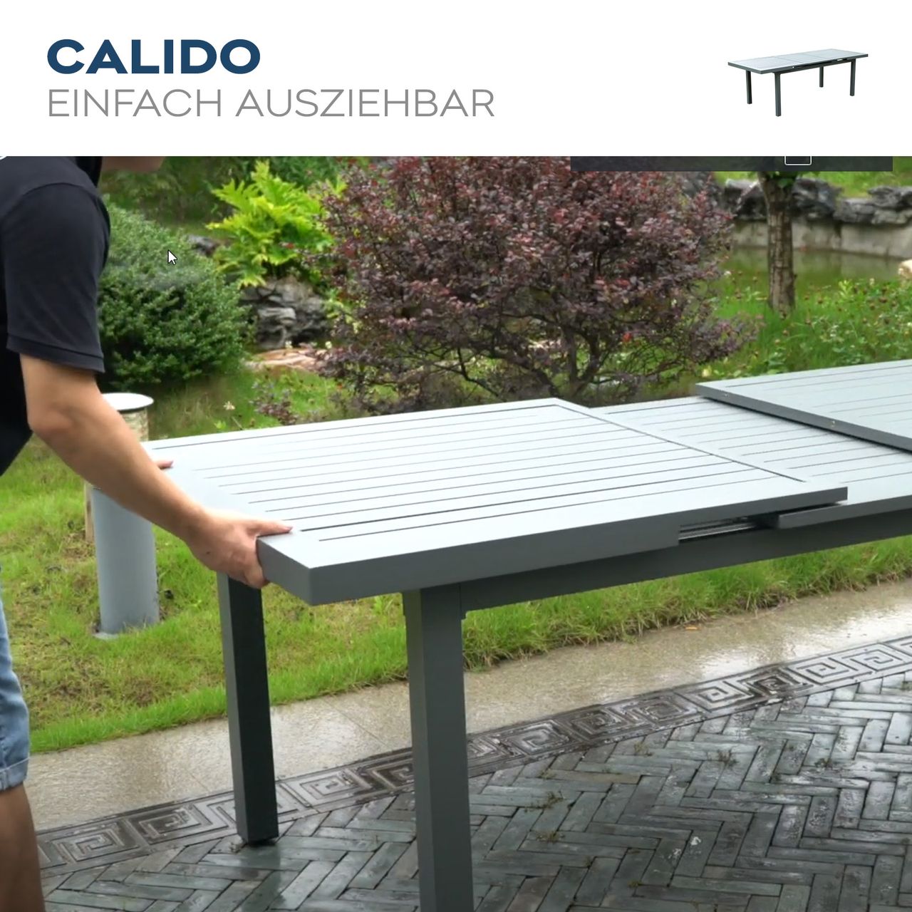 Home Deluxe Gartentisch CALIDO