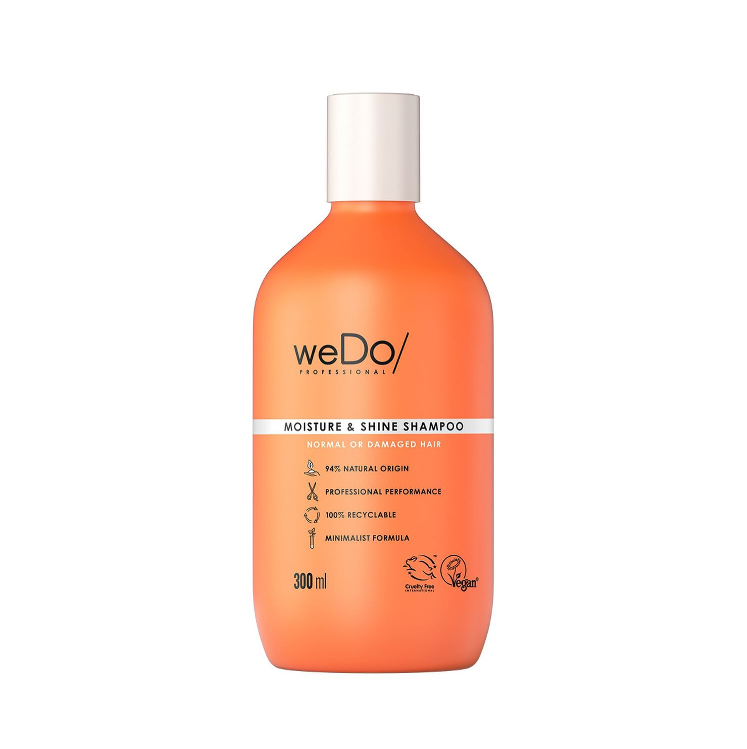 WeDo Shampooing Vegan Hydratation et Brillance - Cheveux Normaux et Abîmés