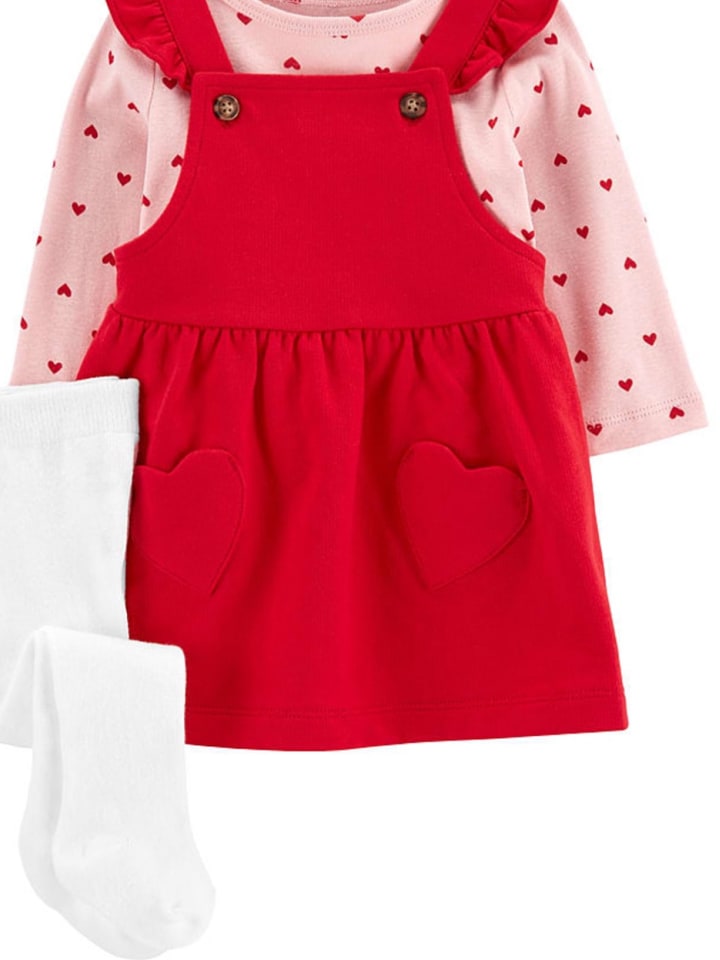 carter's 3tlg. Outfit in Rosa günstig kaufen 86/92