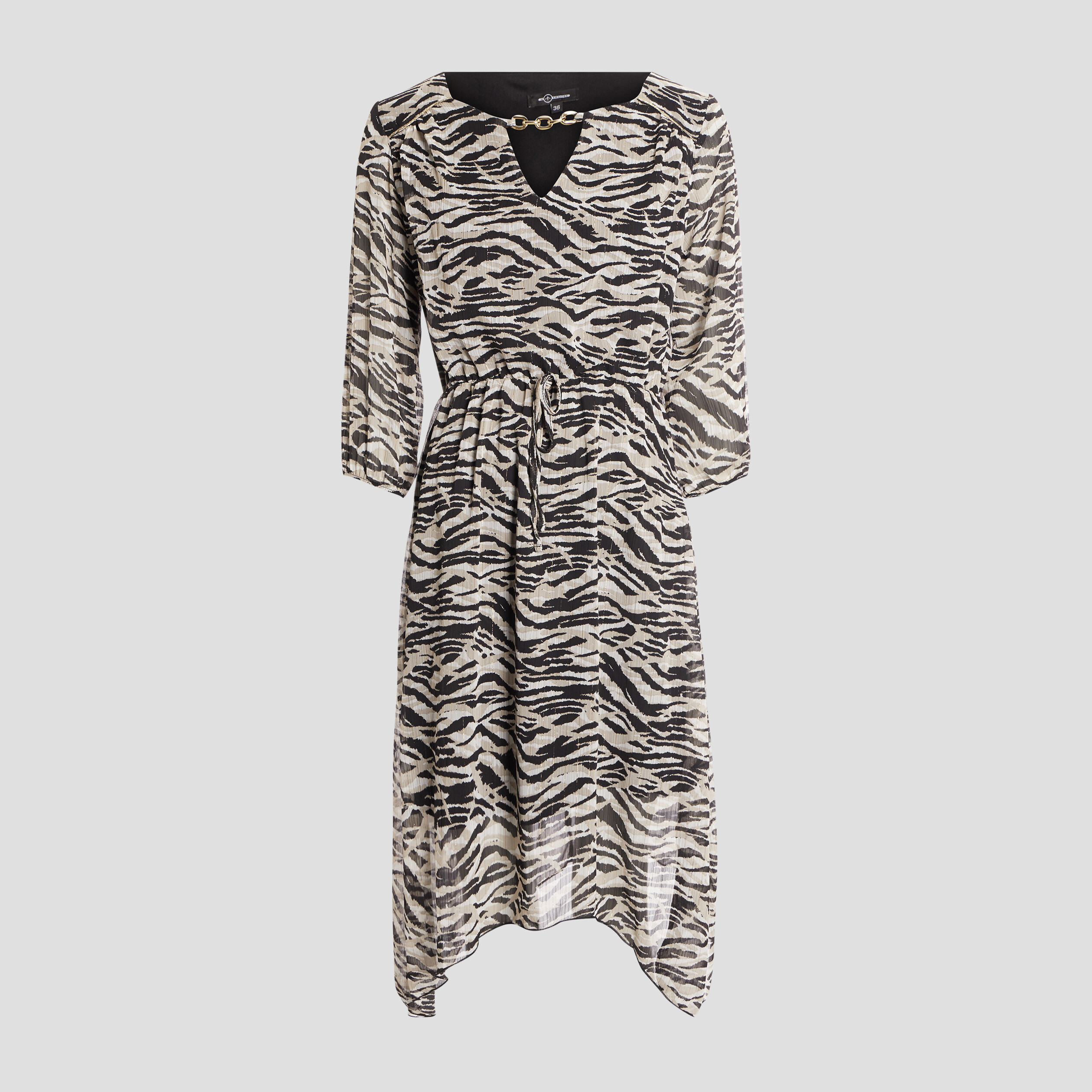 Robe midi droite noir femme | La Halle