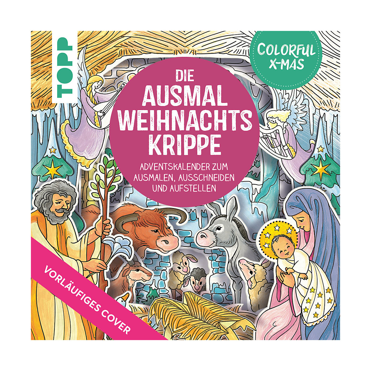 Colorful Christmas - Die Ausmal-Weihnachtskrippe (Adventskalender)