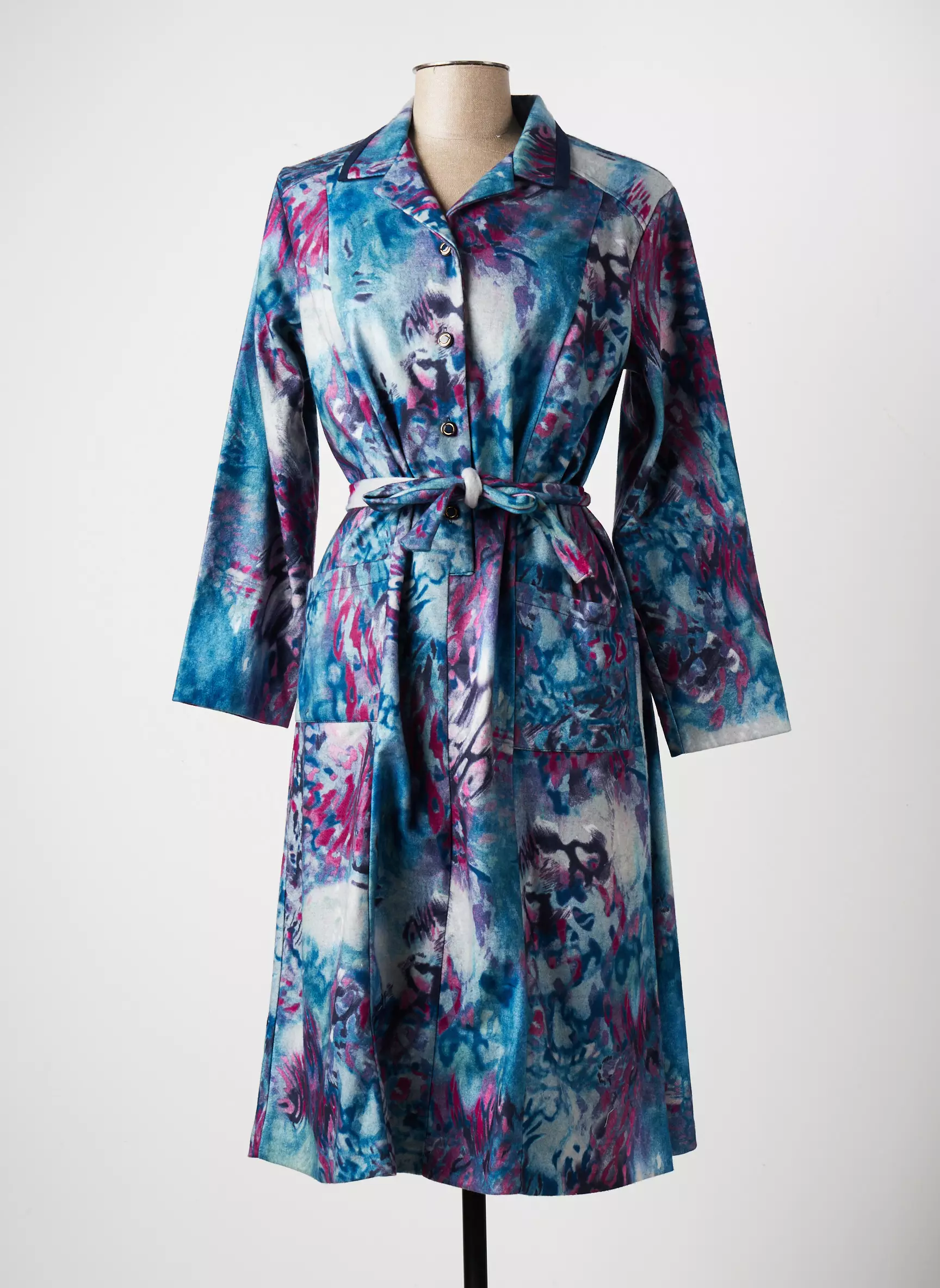 Marie De Marcille Robes Mi Longues Femme couleur bleu