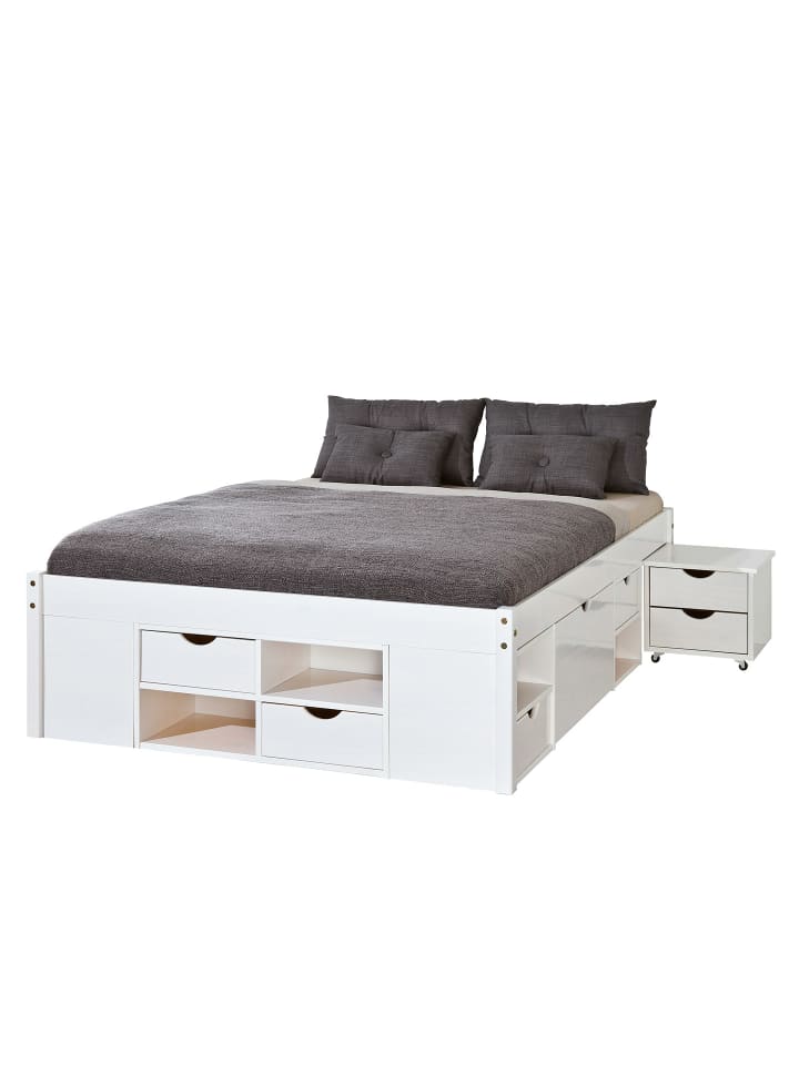 ebuy24 Bett Till Weiß 199 x 146 cm günstig kaufen onesize