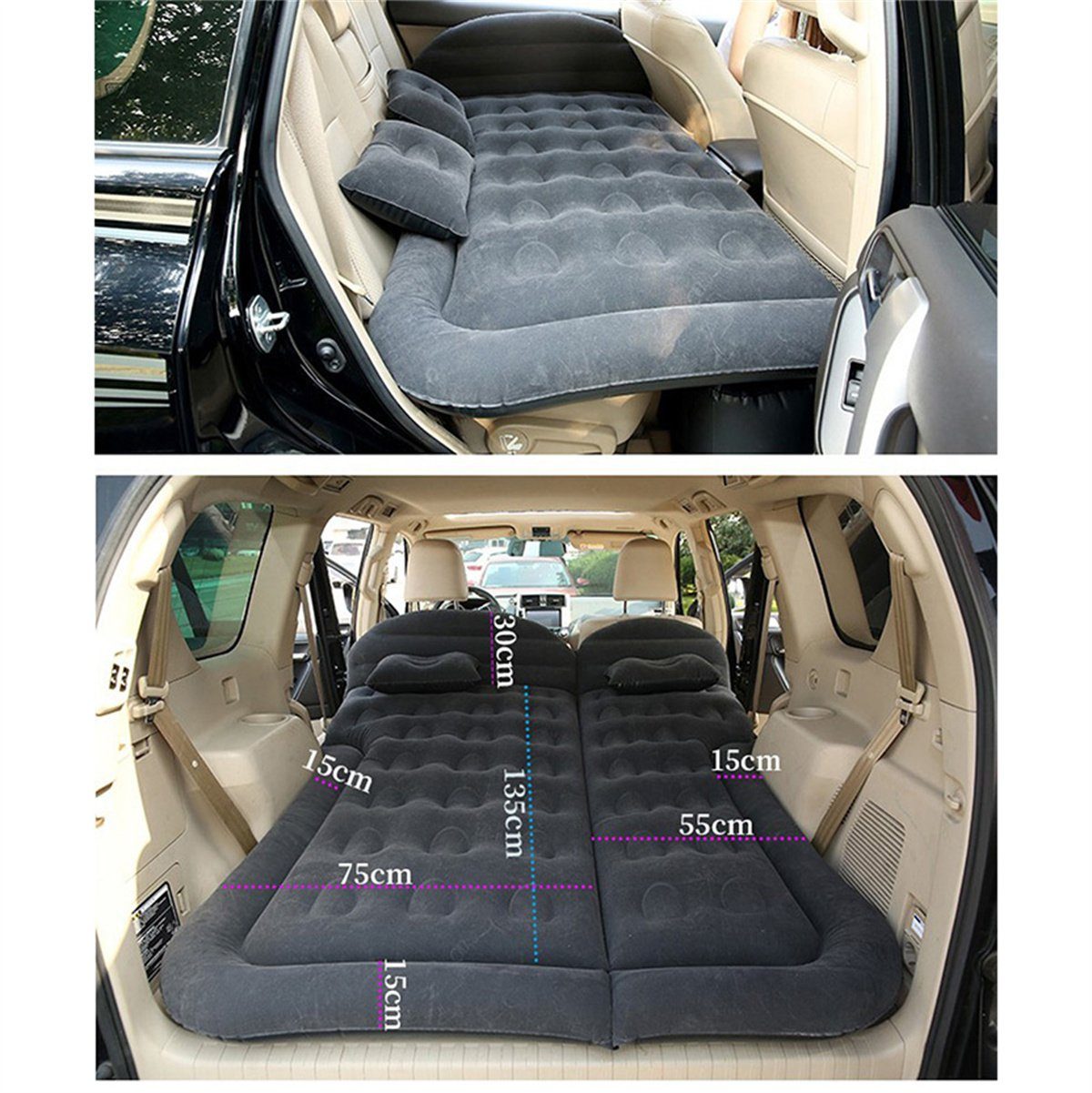götäzer Luftbett Universal SUV Auto-Luftbett 180*130CM - Geländewagen Spezialfahrzeug, Sicher und rutschfest, ausgestattet mit elektrischer Luftpumpe