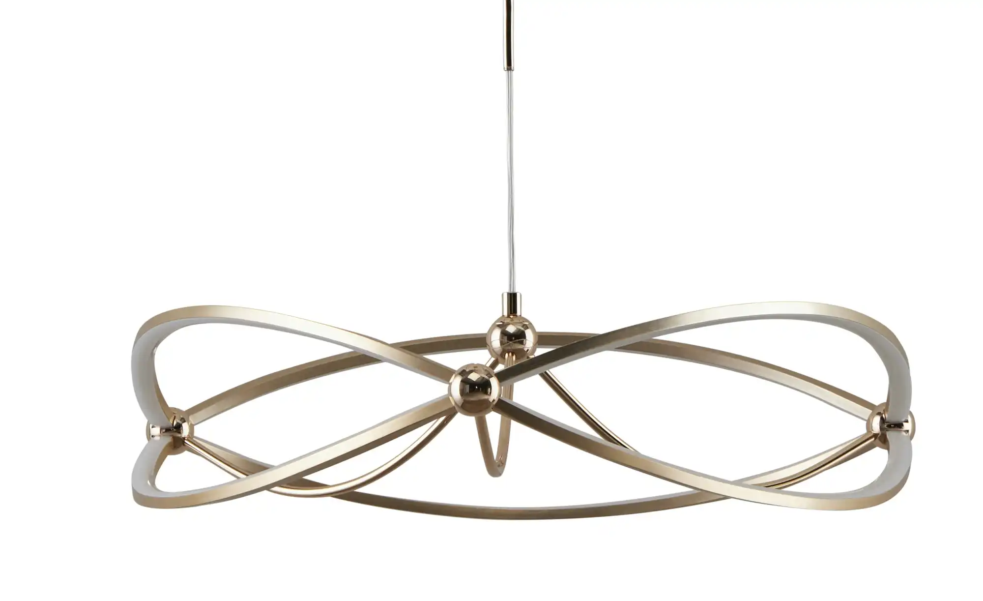 Trio LED-Pendelleuchte Nickel-matt geschwungen