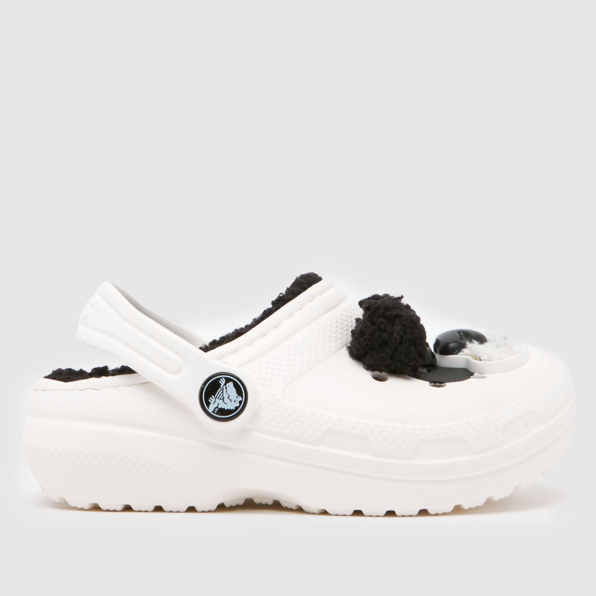 Crocs fekete-fehér klasszikus bélelt klumpa kisgyermek szandál