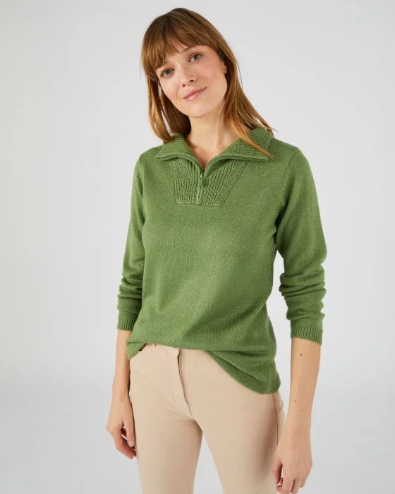 Pull col camionneur zippé