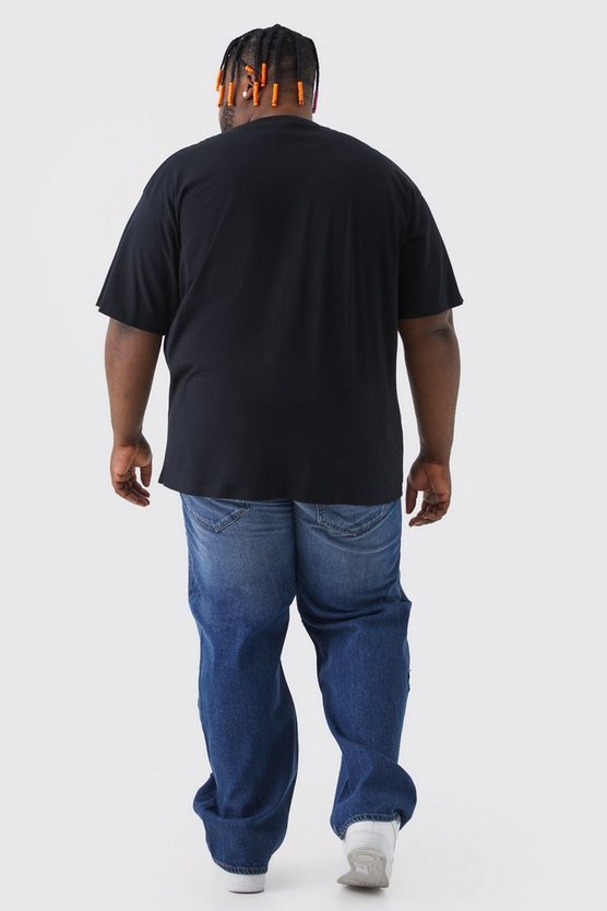 Plus lockere zerrissene Jeans mit Applikation