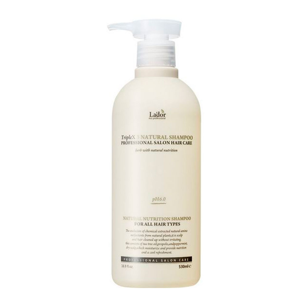 Lador TripleX3 Natural Shampoo Professional Salon Hair Care Shampooing
